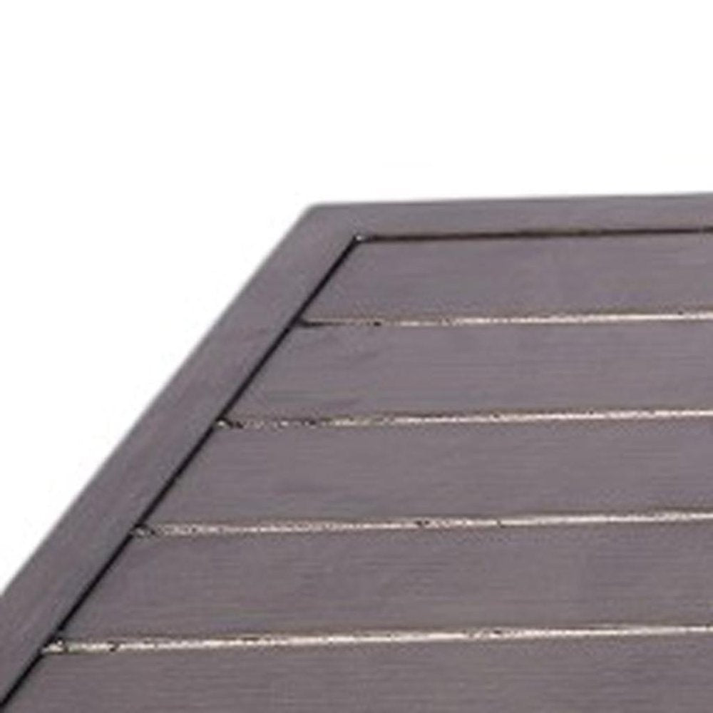 Gray Wicker Outdoor Gas Fire Pit Table with Ice Bucket on a white background