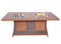 71" Brown Aluminum Cooler Insert with Umbrella Hole on a white background