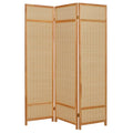 72" Brown Bamboo Panel Screen Room Divider
