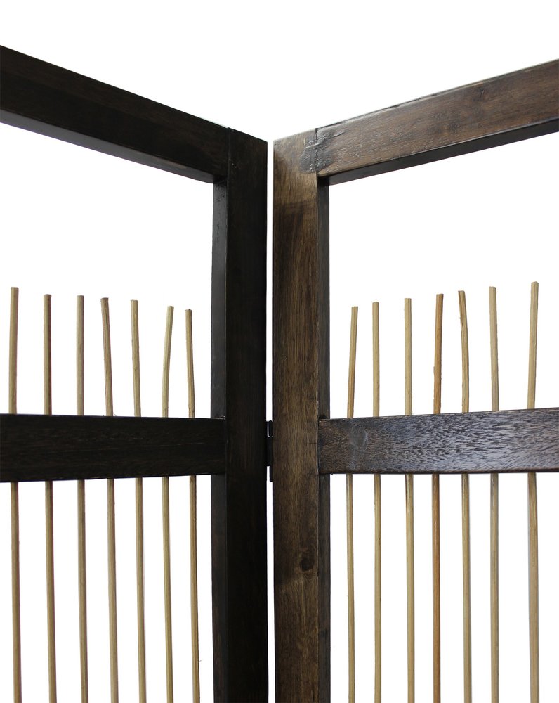 72" Brown Willow Panel Screen Room Divider