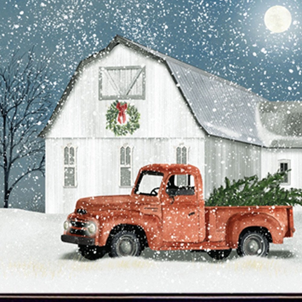 Wintry Weather 1 Black Framed Print Wall Art on a white background
