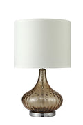 Brown Textured Glass Table Lamp on a white background