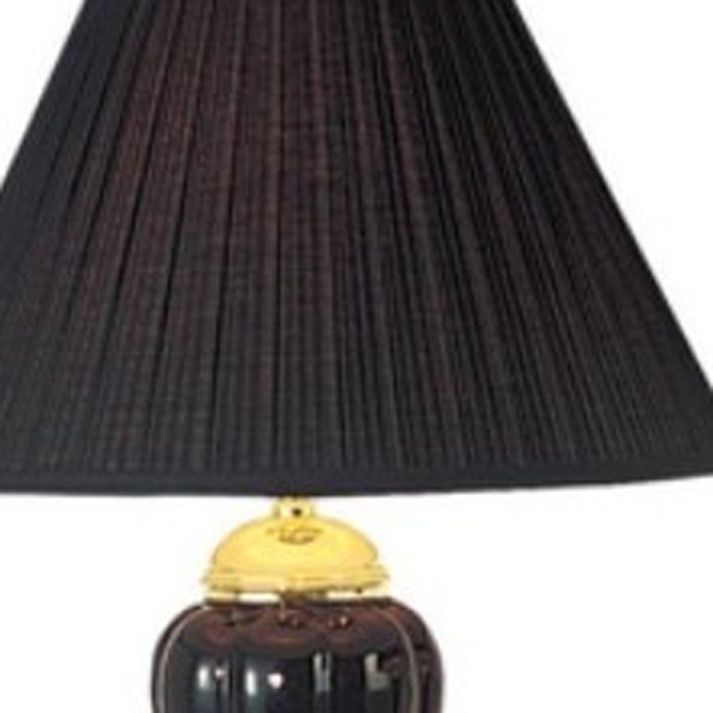 Set of Three 64" Black Urn Bedside Lamps With Empire Shades