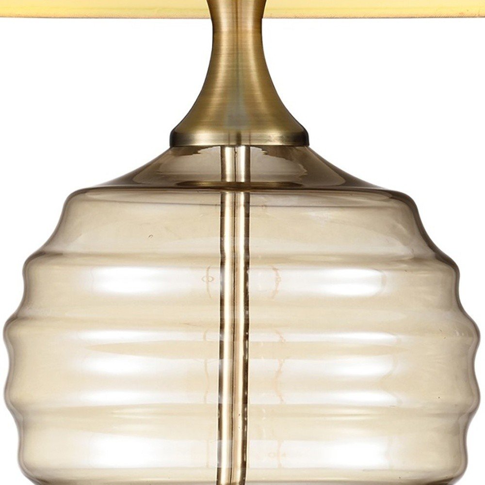 23" Off-White Metal Bedside Table Lamp With Off-White Shade. Table lamp isolated on a plain white background, finished in off-white metal.