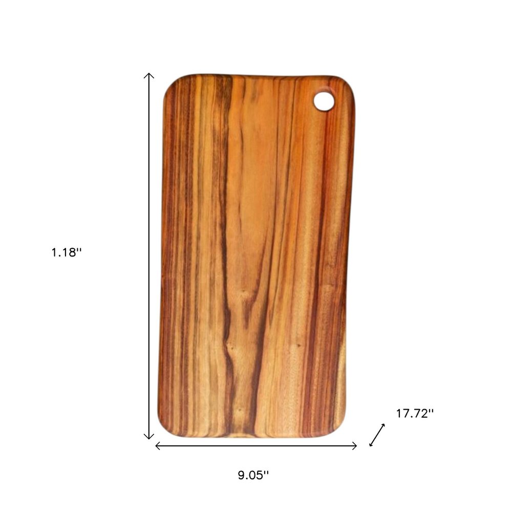 Natural Rounded Rectangle Anti-Bacterial Cutting Board on a white background