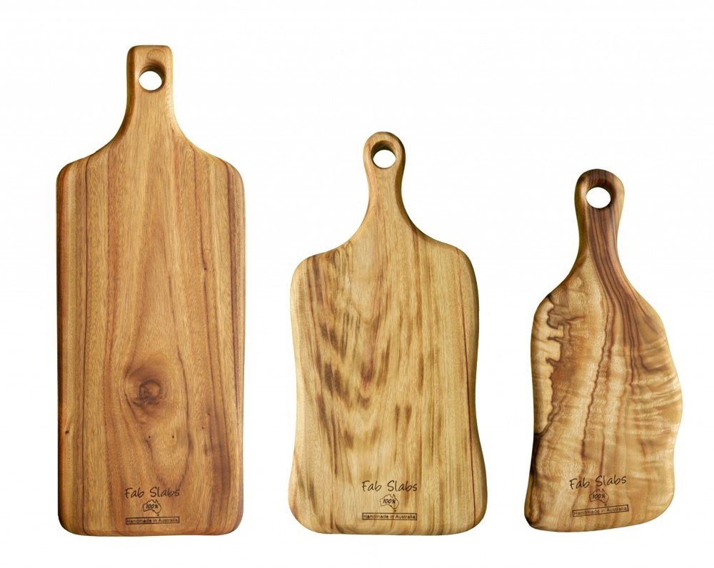 Natural Laurel Wood Anti Bacterial Paddle Board on a white background