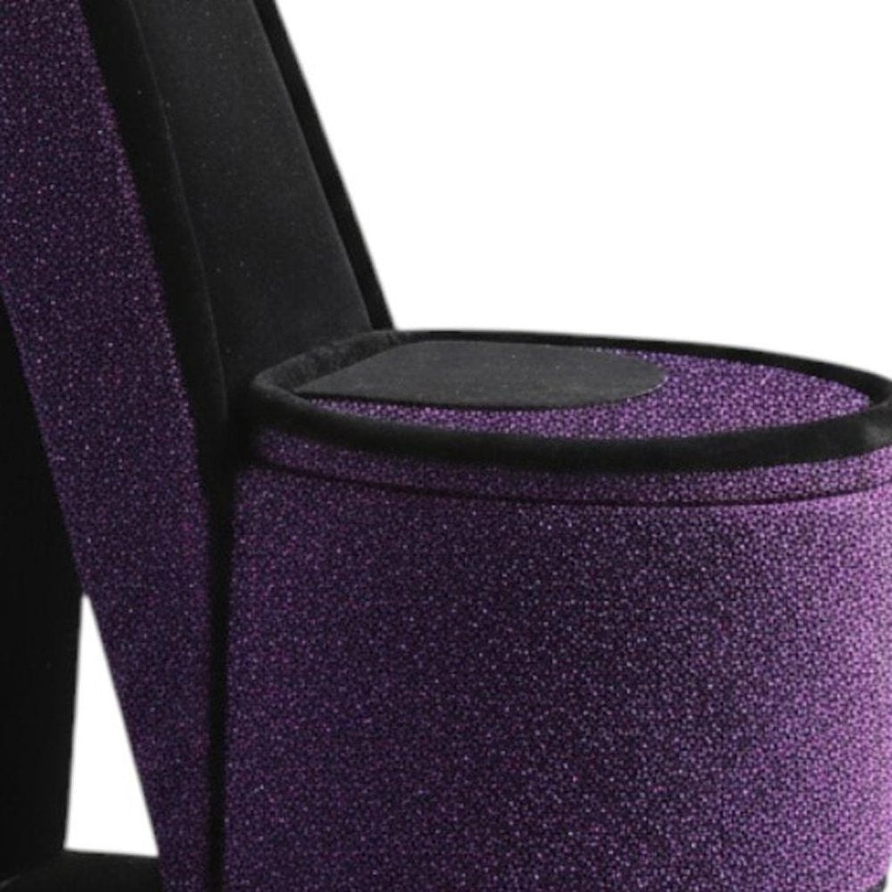 9" Red Black And Gold Leopard Print Velvet High Heel Jewelry Box