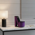 9" Purple Black And Gold Velvet High Heel Jewelry Box