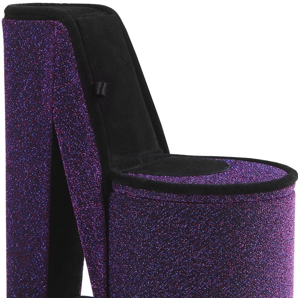 9" Red And Black Leopard Print Velvet High Heel Jewelry Box