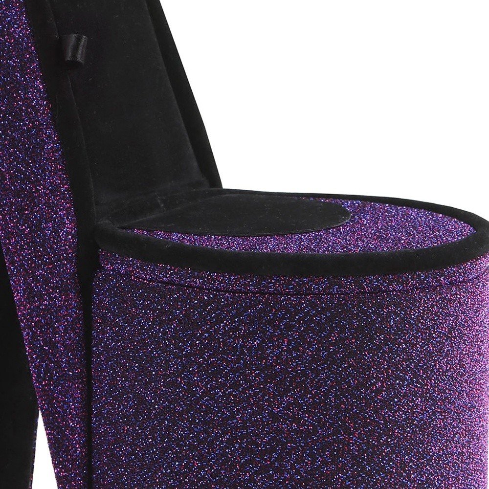 9" Red And Black Leopard Print Velvet High Heel Jewelry Box