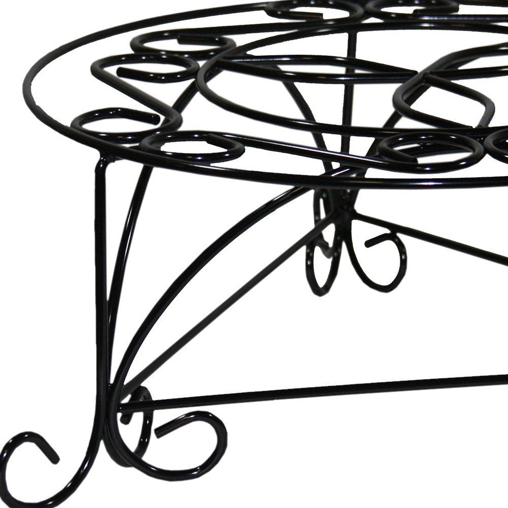 6" Black And Gold Metal Garden Accents Accessories