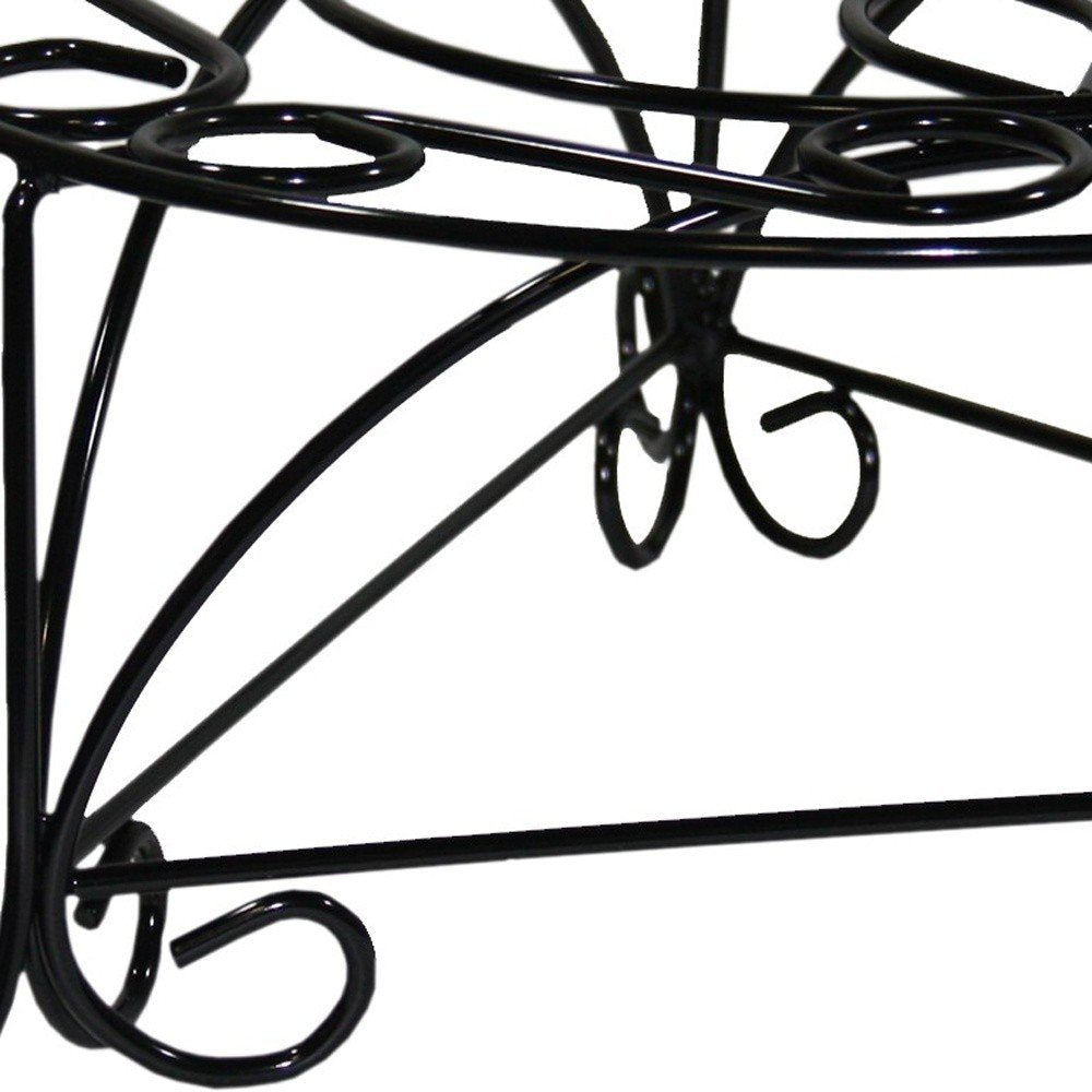 6" Black And Gold Metal Garden Accents Accessories