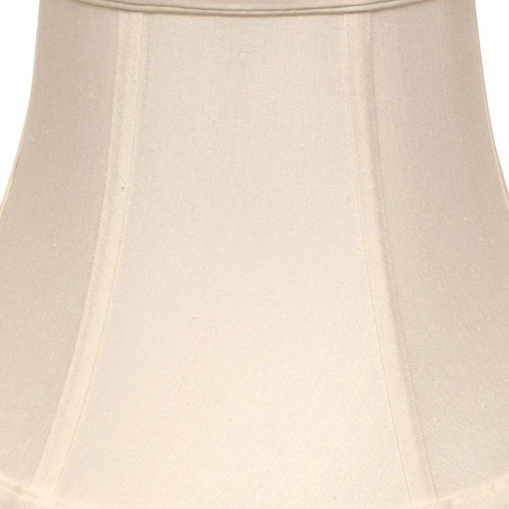 White Monay Shantung Silk Drum Lamp Shade close-up detail