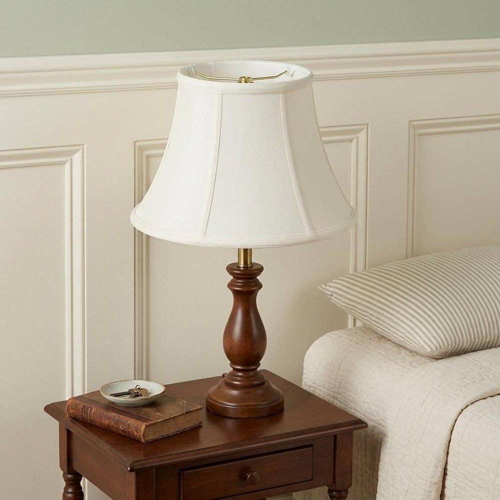 White Monay Shantung Silk Drum Lamp Shade close-up detail