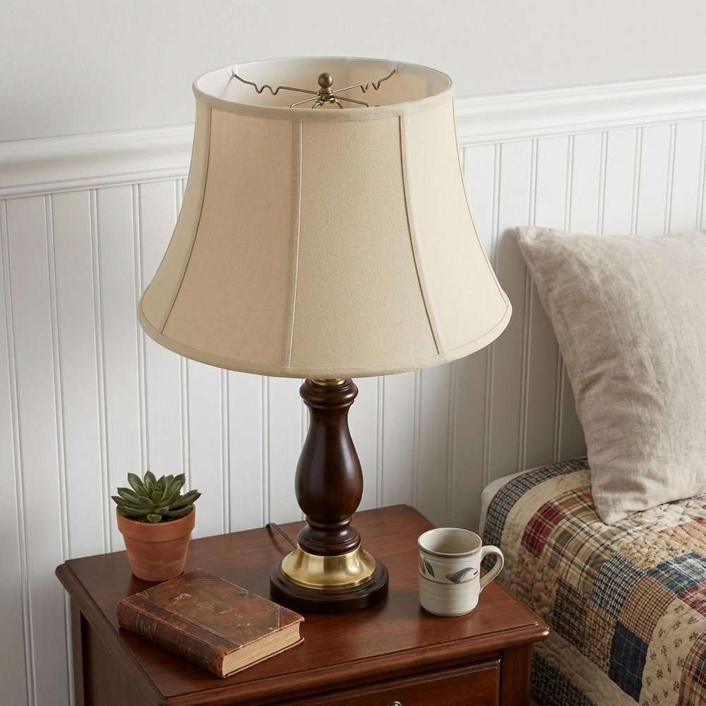 Tan Linen Drum Lamp Shade