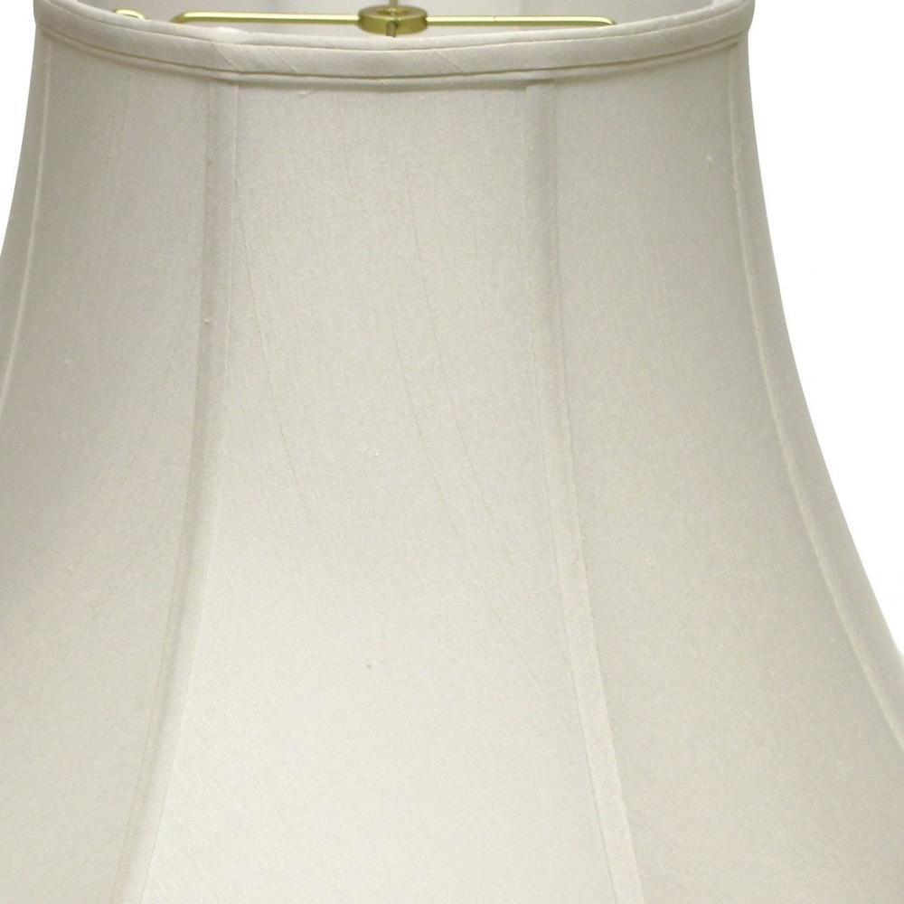 White Monay Shantung Silk Bell Lamp Shade close-up detail