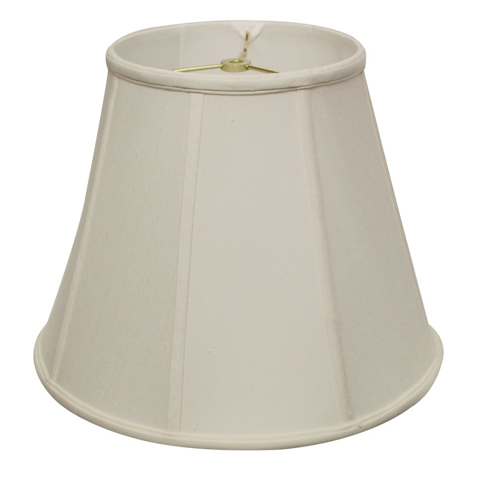 White Monay Shantung Silk Empire Lamp Shade on a white background