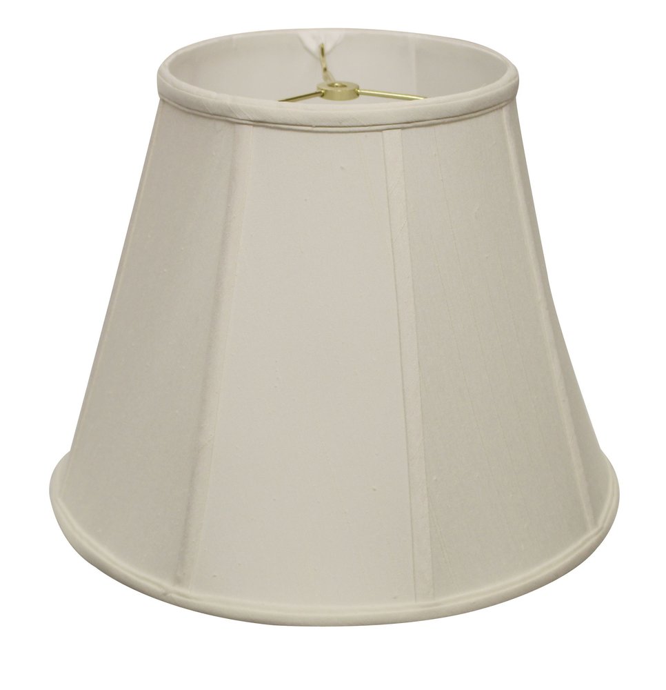 White Monay Shantung Silk Empire Lamp Shade on a white background