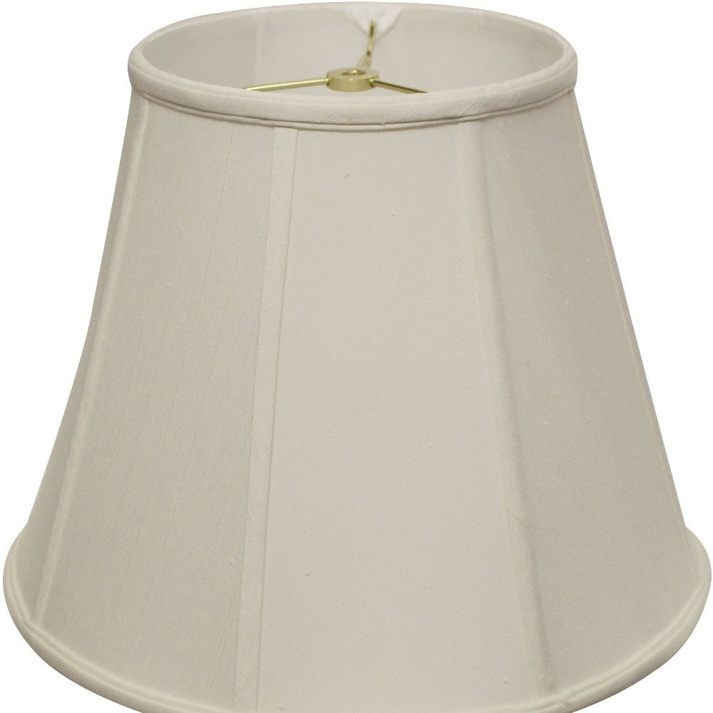 White Monay Shantung Silk Empire Lamp Shade on a white background
