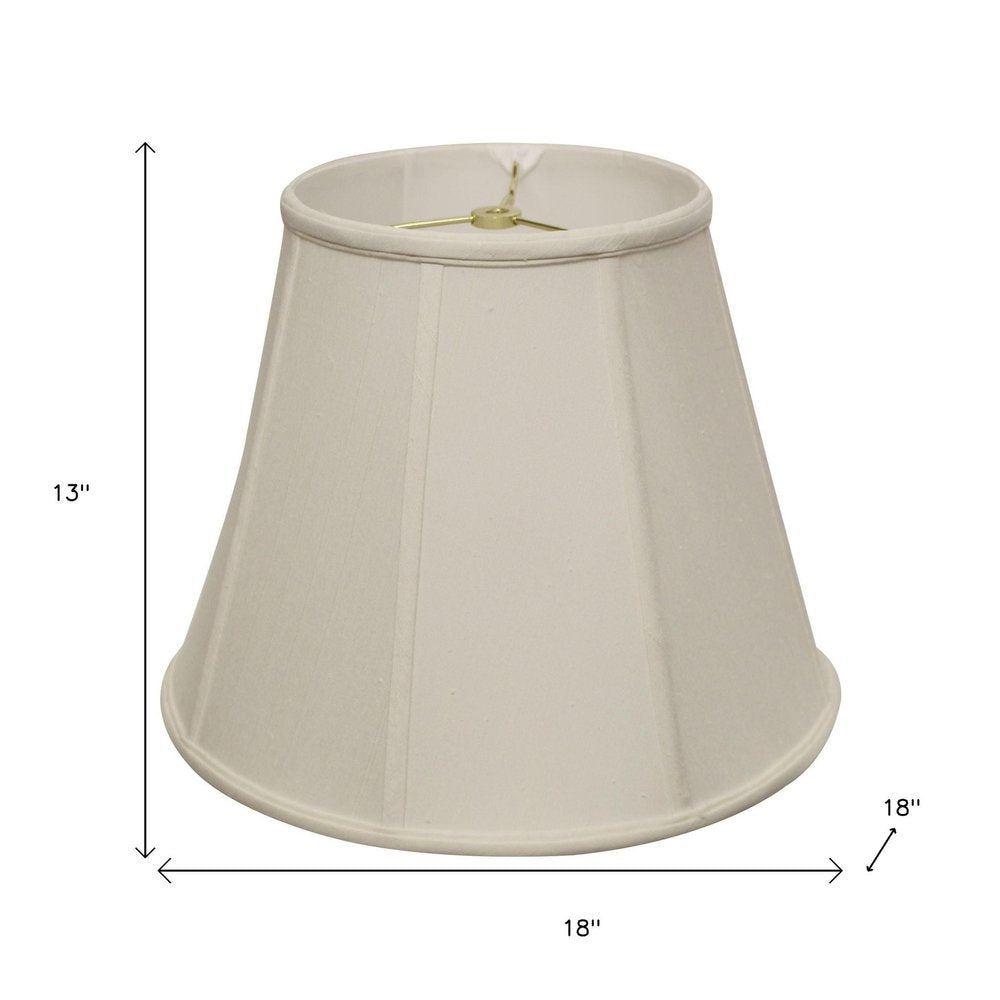 White Monay Shantung Silk Empire Lamp Shade on a white background