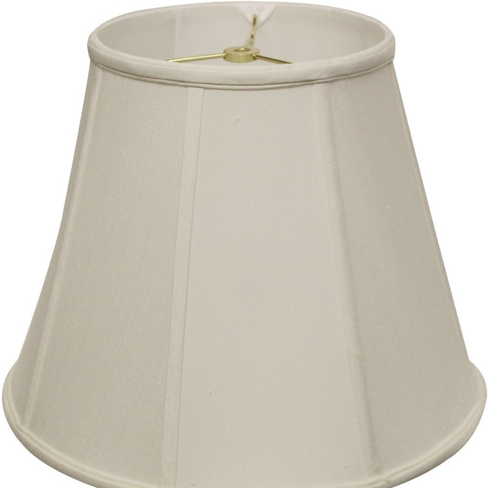 White Monay Shantung Silk Empire Lamp Shade on a white background