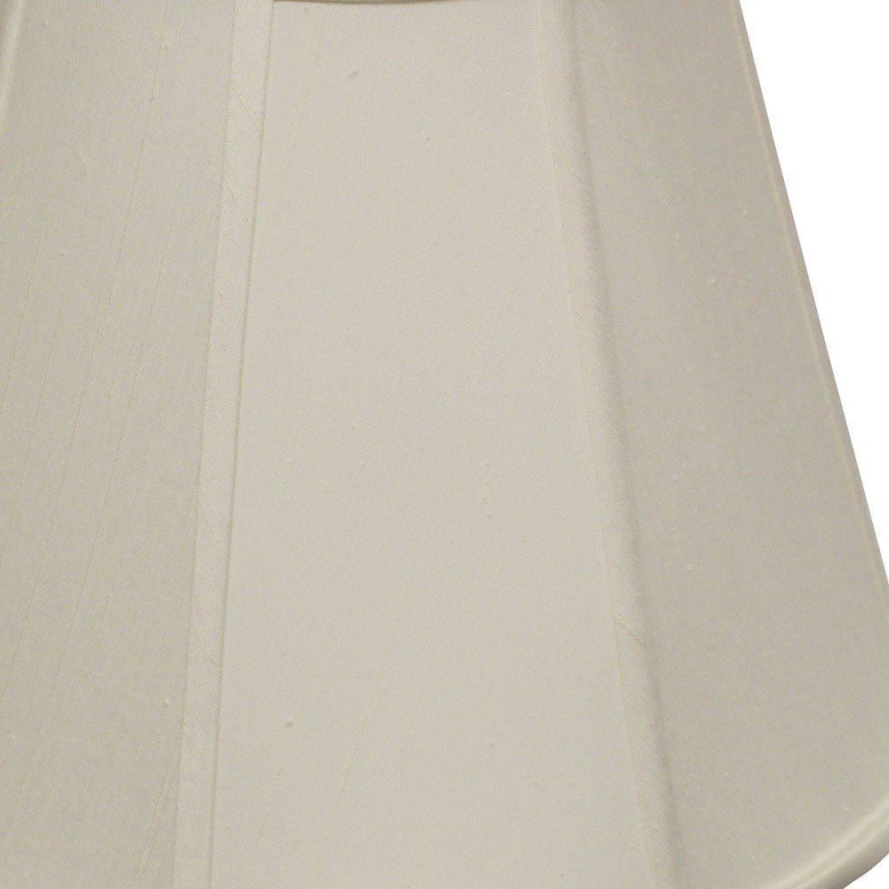 White Monay Shantung Silk Empire Lamp Shade close-up detail
