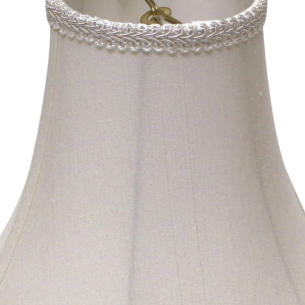White Monay Shantung Silk Bell Lamp Shade - SKU 469577