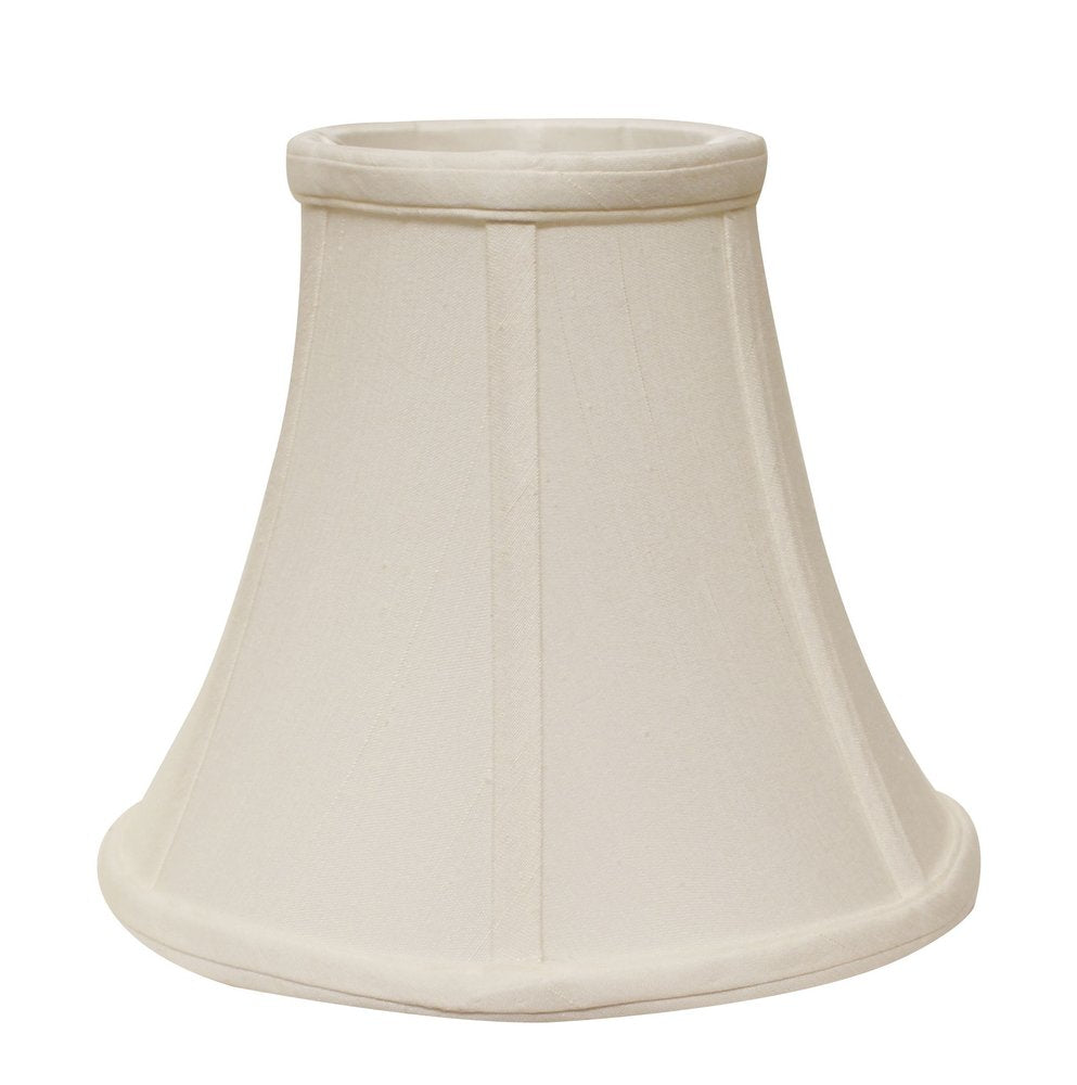 Off White Monay Shantung Silk Bell Lamp Shade on a white background
