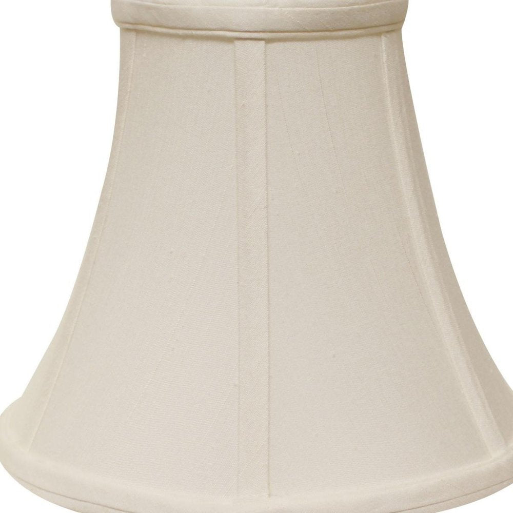 White Monay Shantung Silk Bell Lamp shade