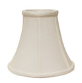 White Monay Shantung Silk Bell Lamp shade on a white background