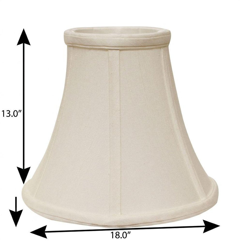 White Monay Shantung Silk Bell Lamp shade