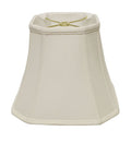 White Monay Shantung Silk Square Lamp Shade on a white background