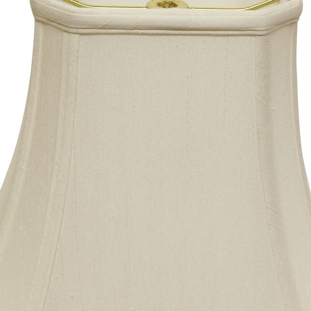 White Monay Shantung Silk Bell Lamp Shade close-up detail