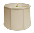 Vanilla Linen Drum Lamp Shade on a white background