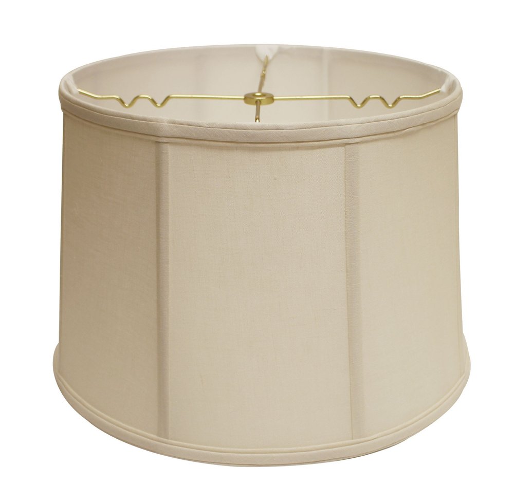 Vanilla Linen Drum Lamp Shade on a white background