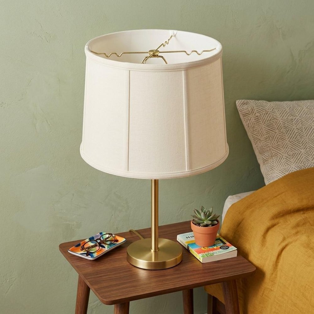 Vanilla Linen Drum Lamp Shade