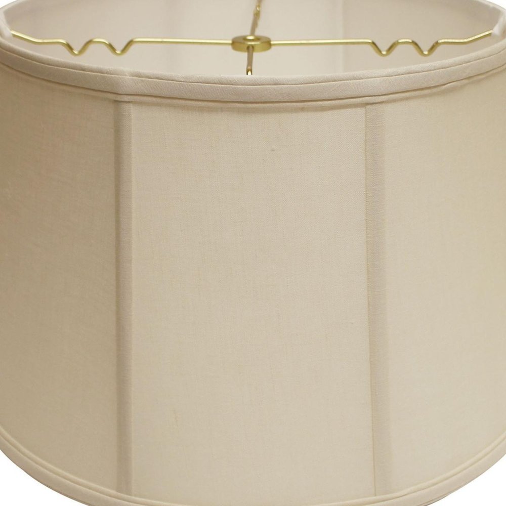 Vanilla Linen Drum Lamp Shade close-up detail