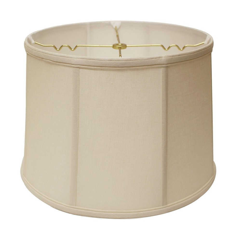 Vanilla Linen Drum Lamp Shade on a white background