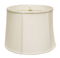 White Linen Drum Lamp Shade - with Spider Attachment on a white background