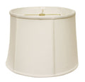 White Linen Drum Lamp Shade on a white background
