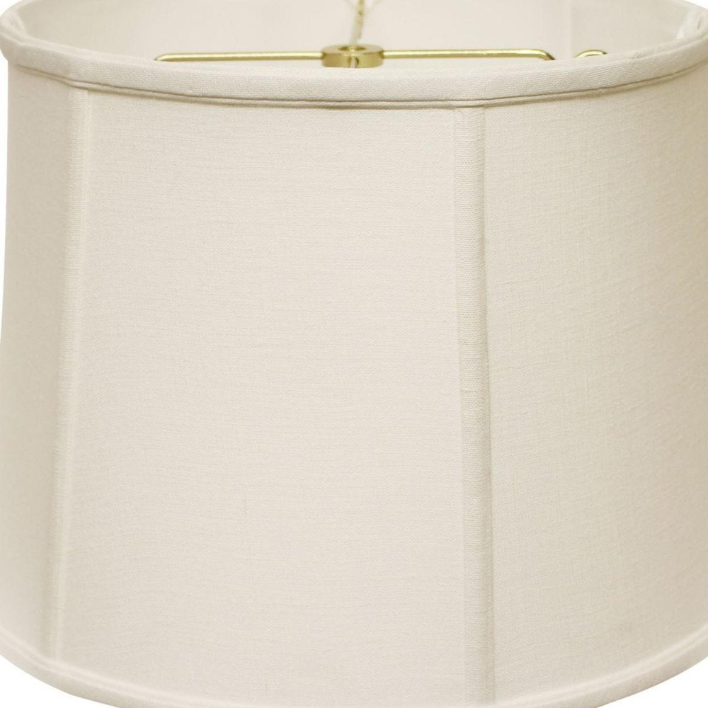 White Linen Drum Lamp Shade