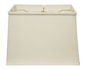 White Linen Lamp Shade on a white background