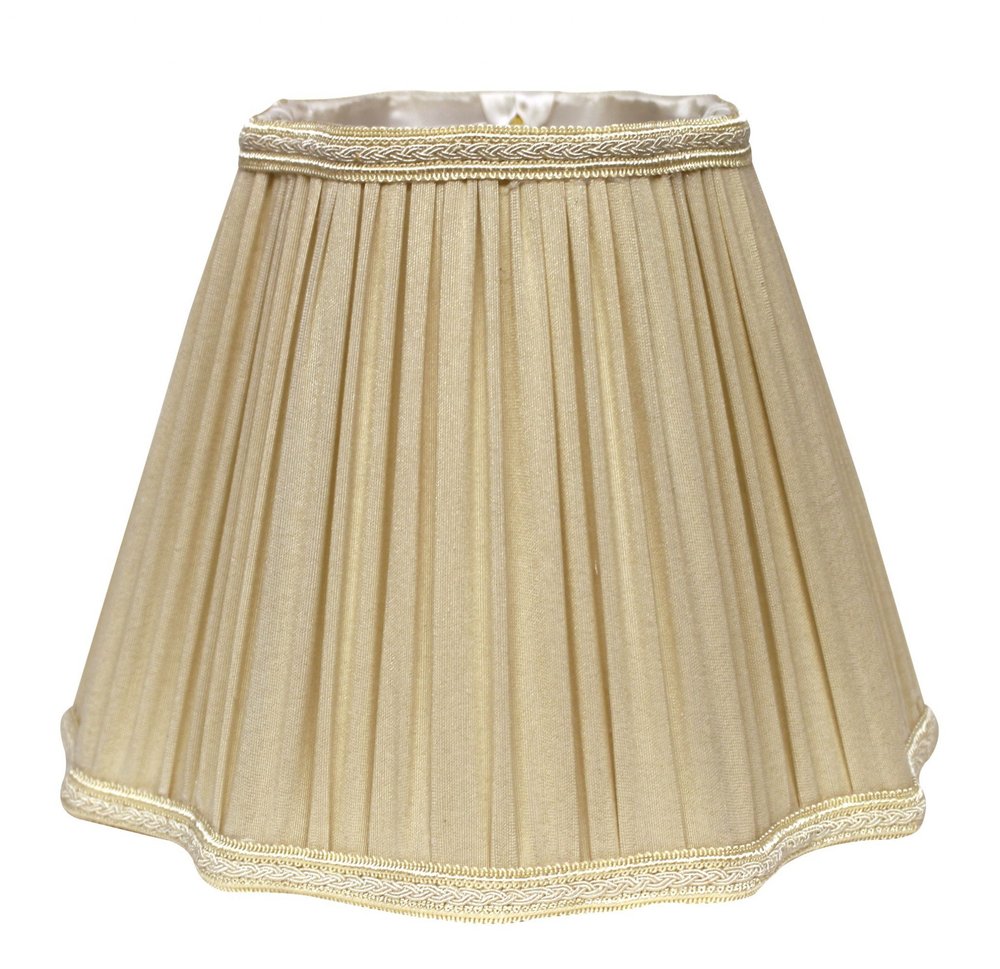 Taupe Shantung Silk Square Lamp Shade on a white background