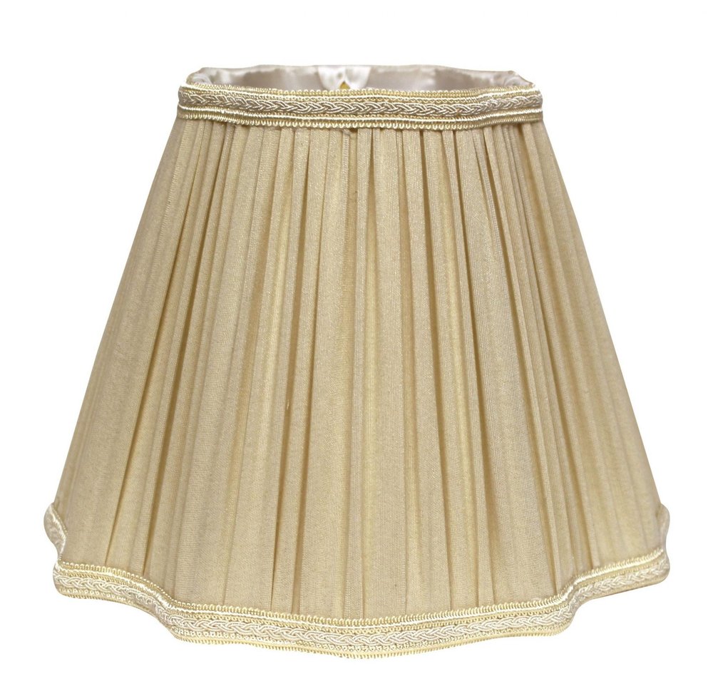 Taupe Shantung Silk Square Lamp Shade on a white background