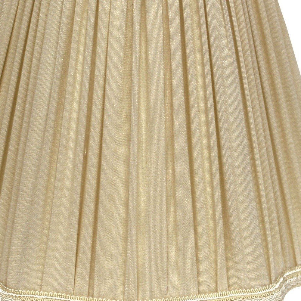 Taupe Shantung Silk Square Lamp Shade close-up detail