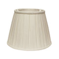 White Linen Pleated Empire Lamp Shade - with Convenient Spider Attachment Type for Easy Installation On Your Favori on a white background