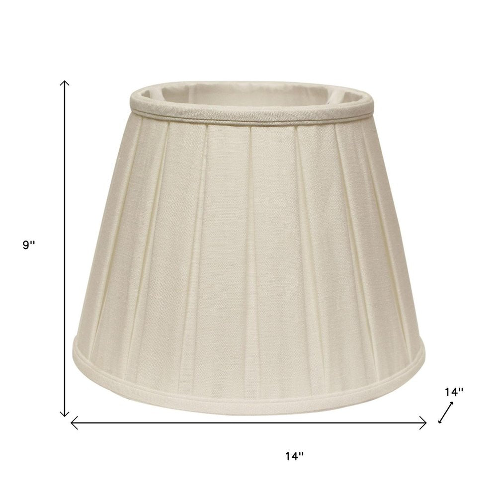 White Linen Pleated Empire Lamp Shade - with Convenient Spider Attachment Type for Easy Installation On Your Favori