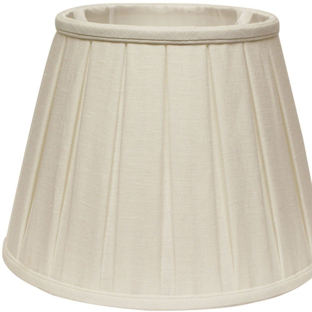 White Linen Pleated Empire Lamp Shade - with Convenient Spider Attachment Type for Easy Installation On Your Favori