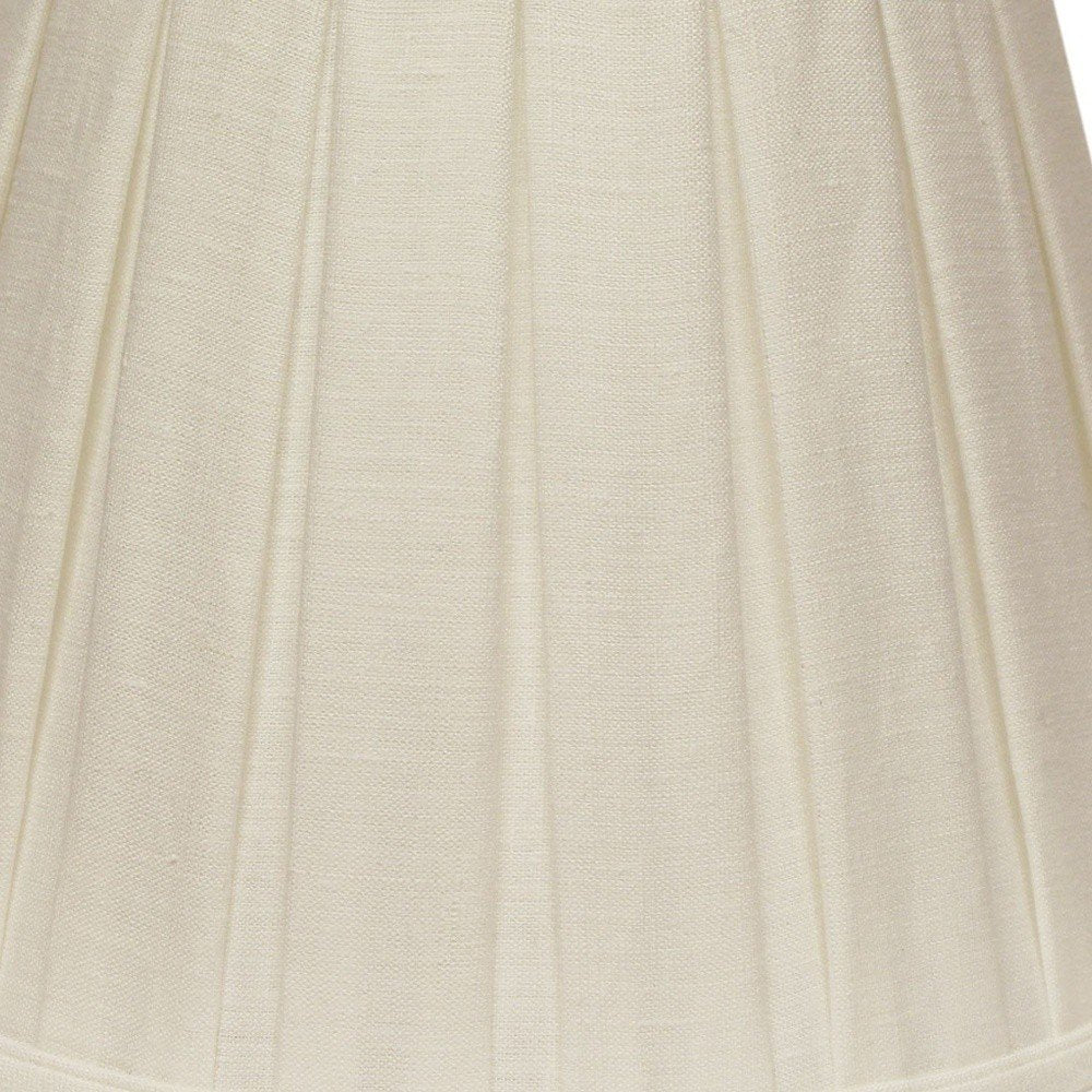 White Linen Pleated Empire Lamp Shade - with Convenient Spider Attachment Type for Easy Installation On Your Favori