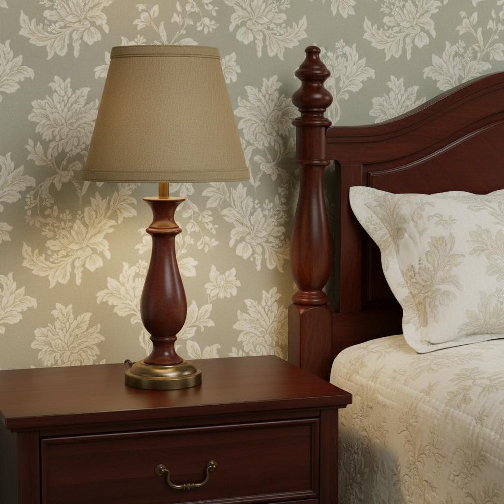 Tan No Slub Innsbruck Empire Lamp Shade in a home interior